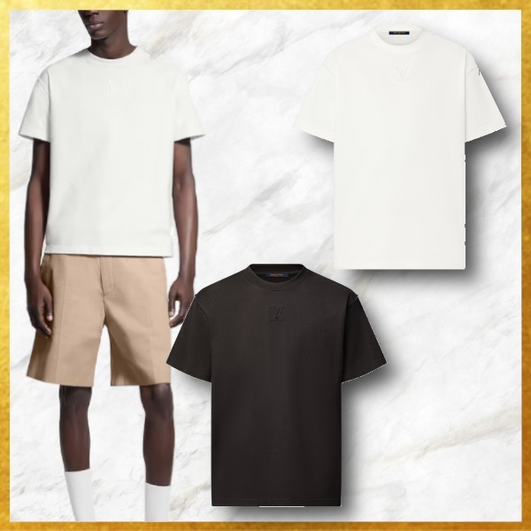 着回し力抜群 Louis Vuitton エンボスド LV Tシャツ 大人気 2色