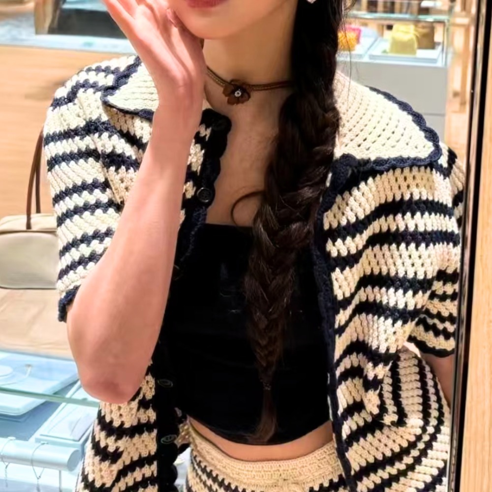 《洗練された個性》【MiuMiu】セットアップ ボーダー コットン