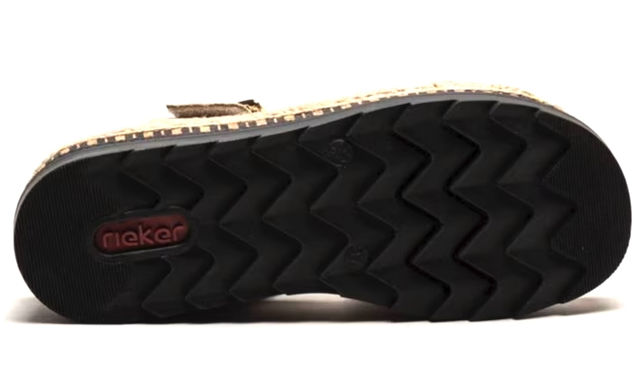 RIEKER サンダル ウエッジ ヒール 4.5cm 軽量 ベージュ