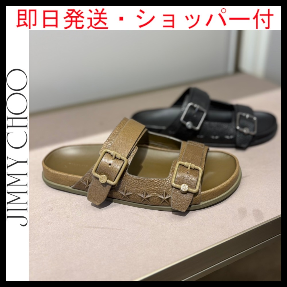 即日発送 ★Jimmy Choo★ メンズ エンボススター サンダル