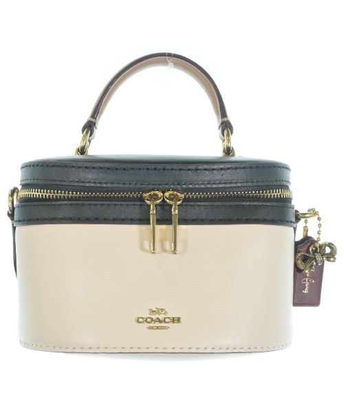 COACH コーチ ハンドバッグ 白x黒 - 4502725E0013