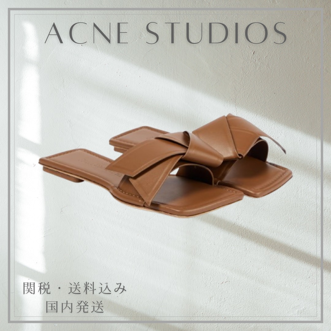 【Acne Studios】Musubi レザー スライド サンダル