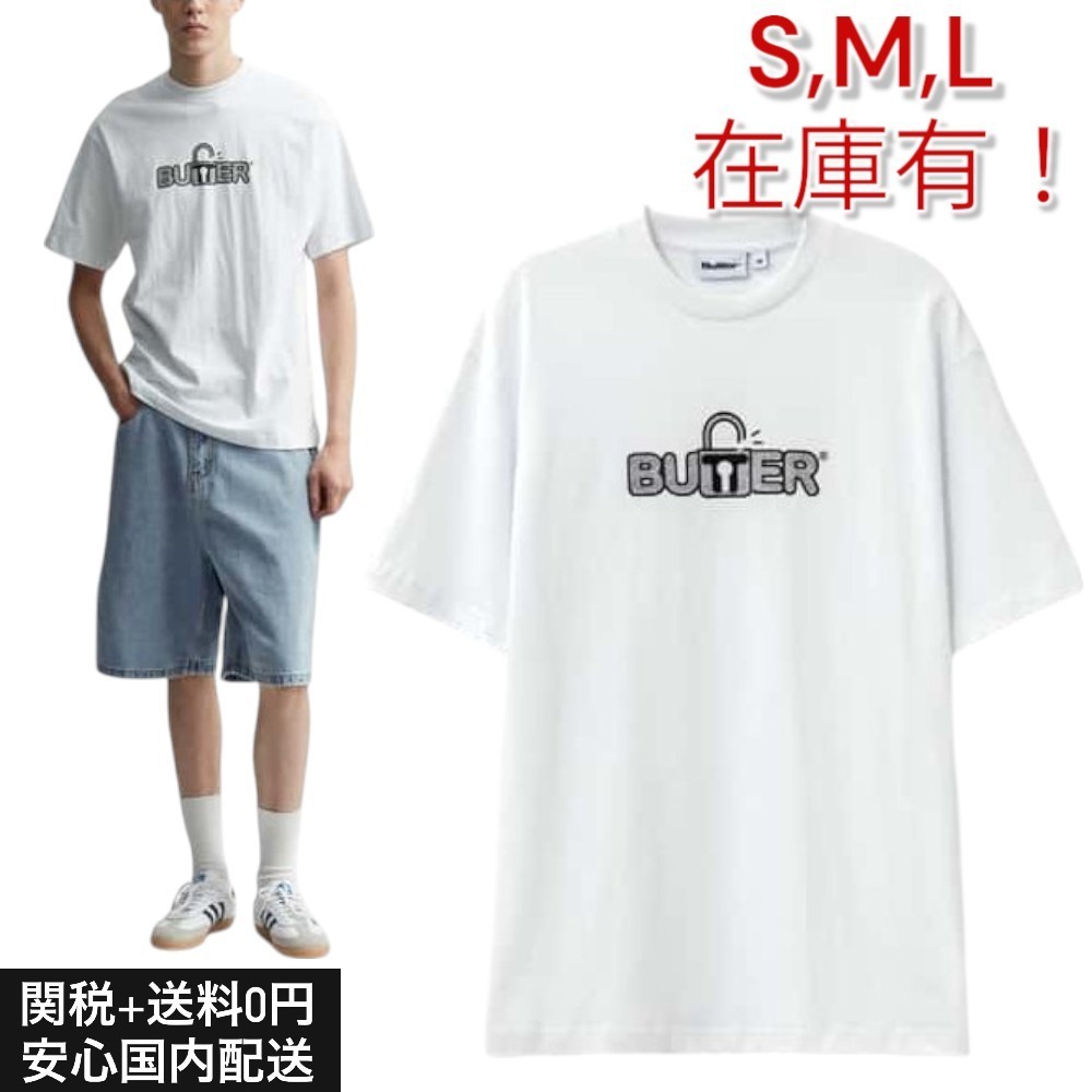 【関送無料】 Butter Goods Lock ロゴ 半袖 Tシャツ