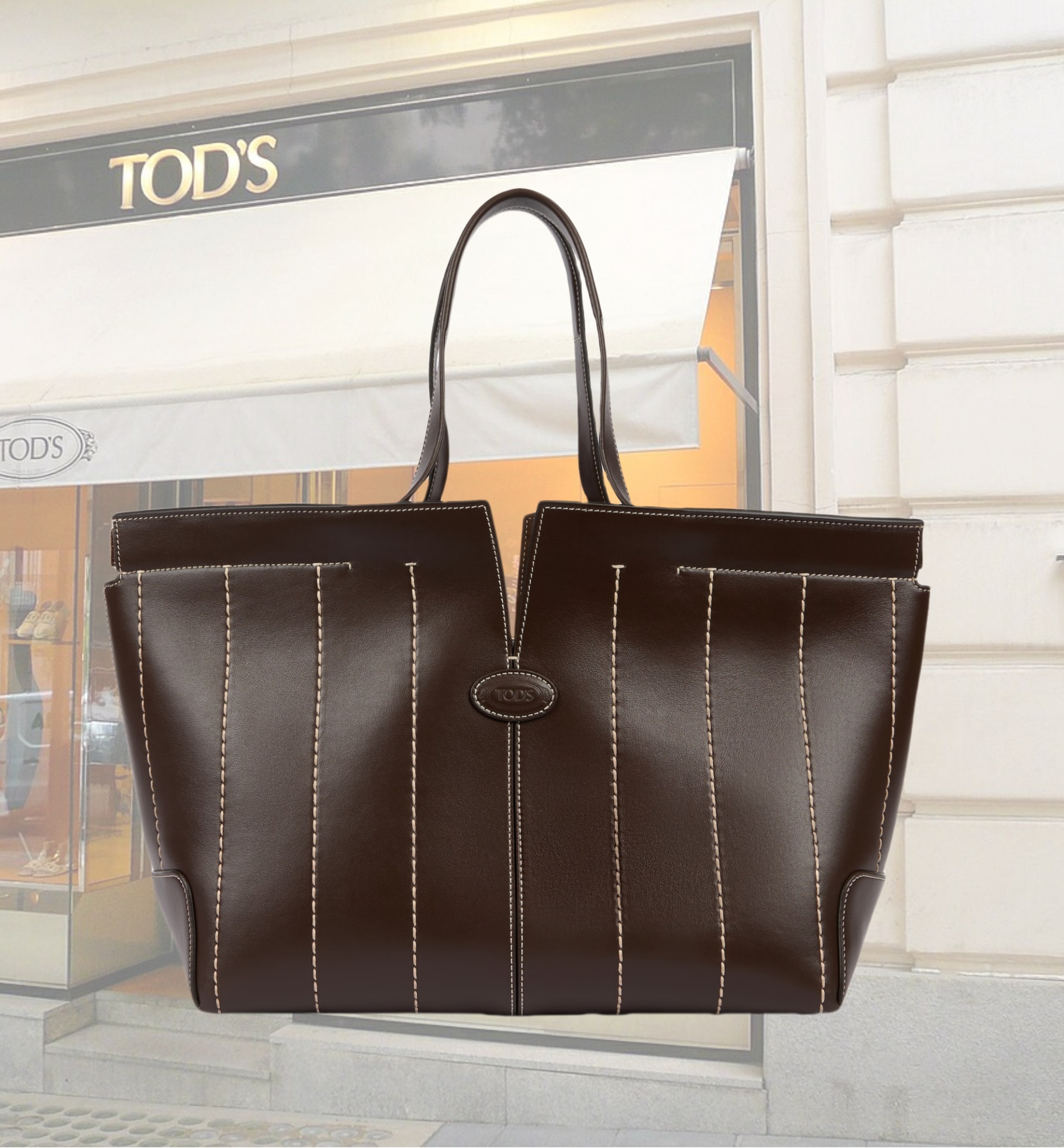 TOD'S Di バッグ フォリオ ショッピング バッグ ミディアム