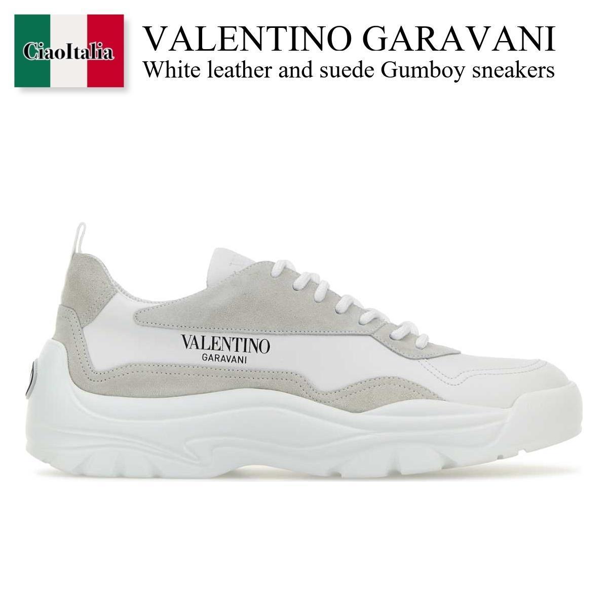 スニーカー Valentino Garavani White Leather And Suede Gumboy Sneakers
