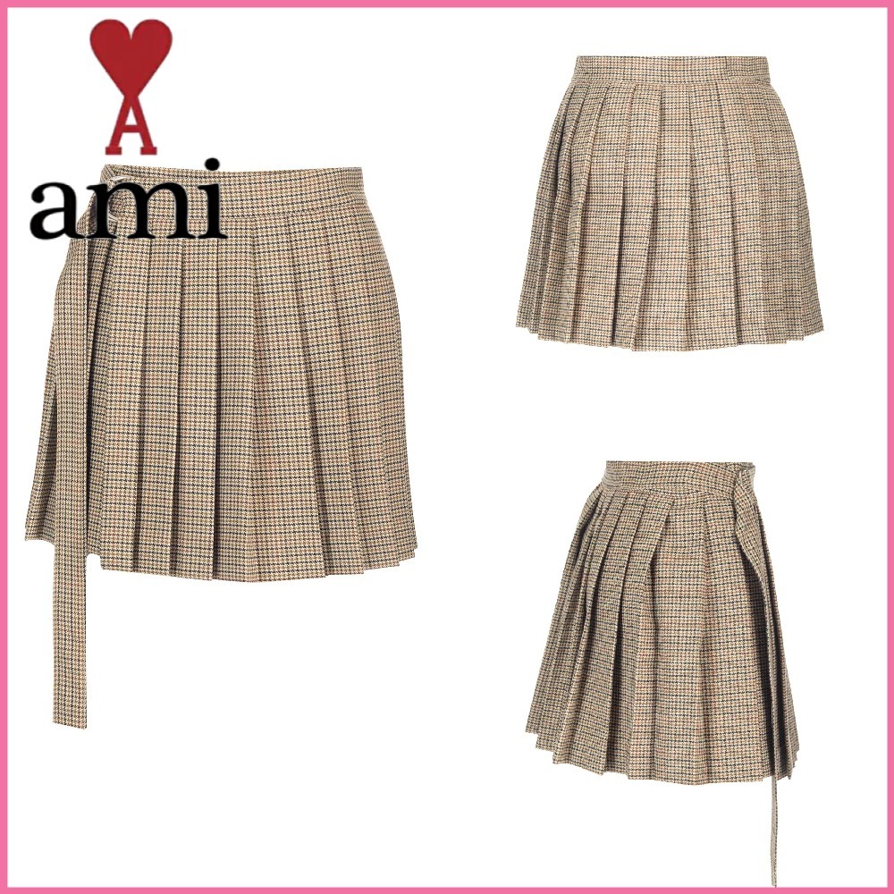 SALE【AMI】AMIプリーツミニスカート