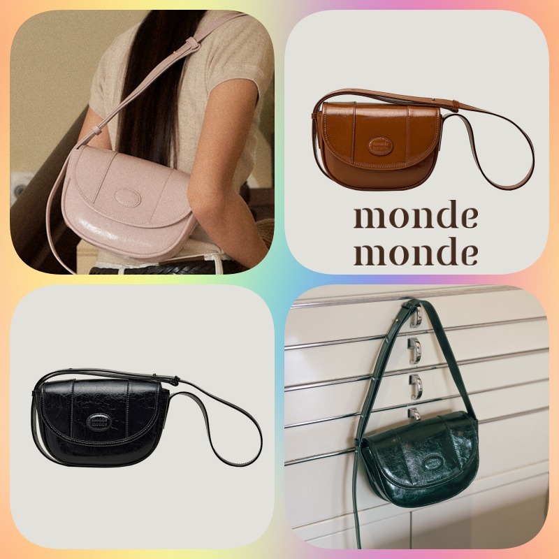 【mondemonde】人気/送料関税込 ★Half moon mini Bag★ 4COLOR