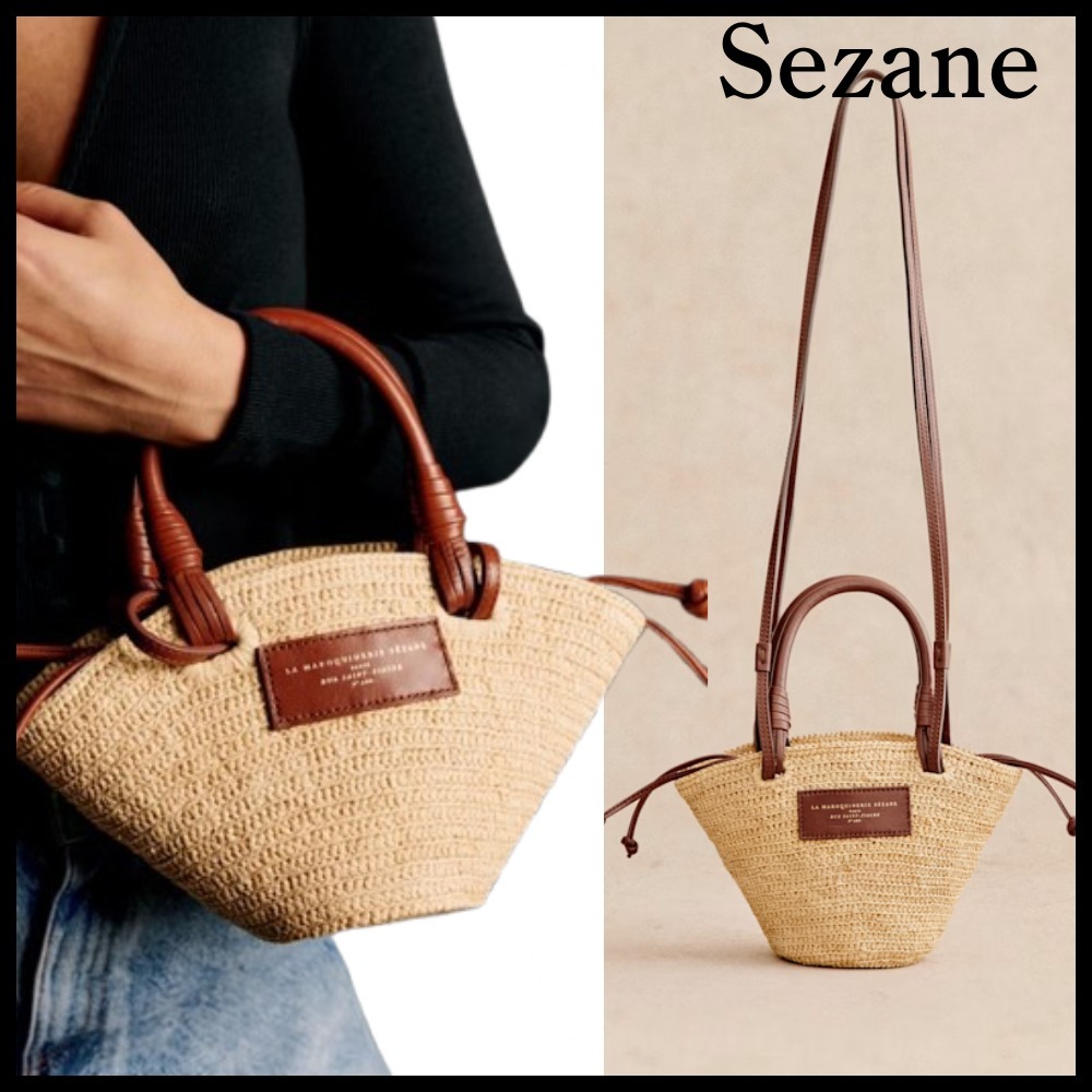 【Sezane】 上品 夏映え！2way ミニバスケットカゴバッグJustine