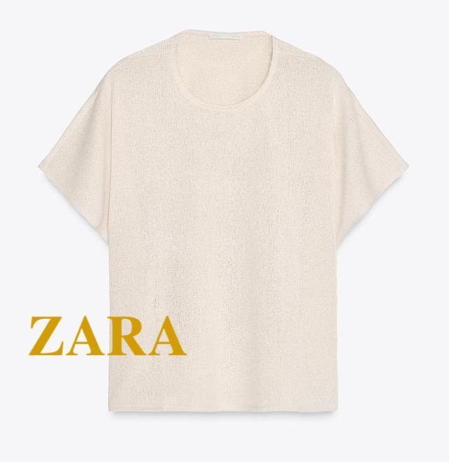 ☆ドイツ発*ZARA*新作*ラスティックTシャツ/LIGHT BEIGE☆