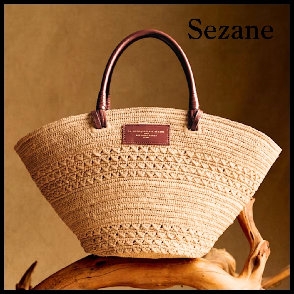 【Sezane】上品２Way！大人のラフィア かご バッグ Justine
