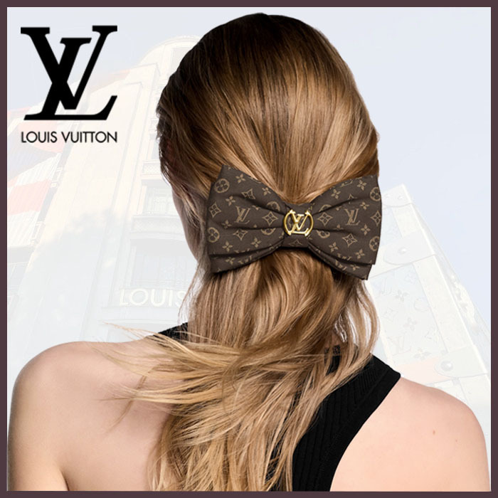 【愛らしさと気品を添える♪】LV ★ バレッタ LV プリティ ボウ