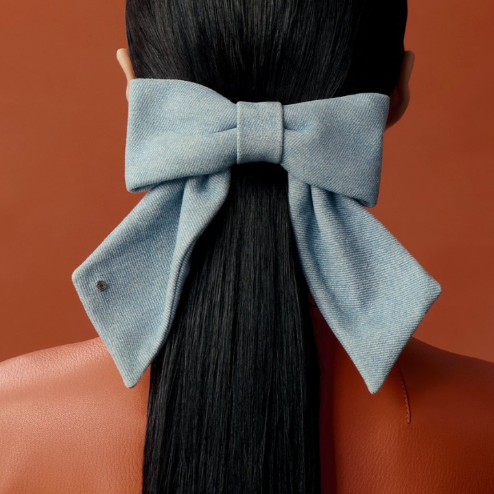 《気品漂う♡》HERMES Karma Twillリボンバレッタ