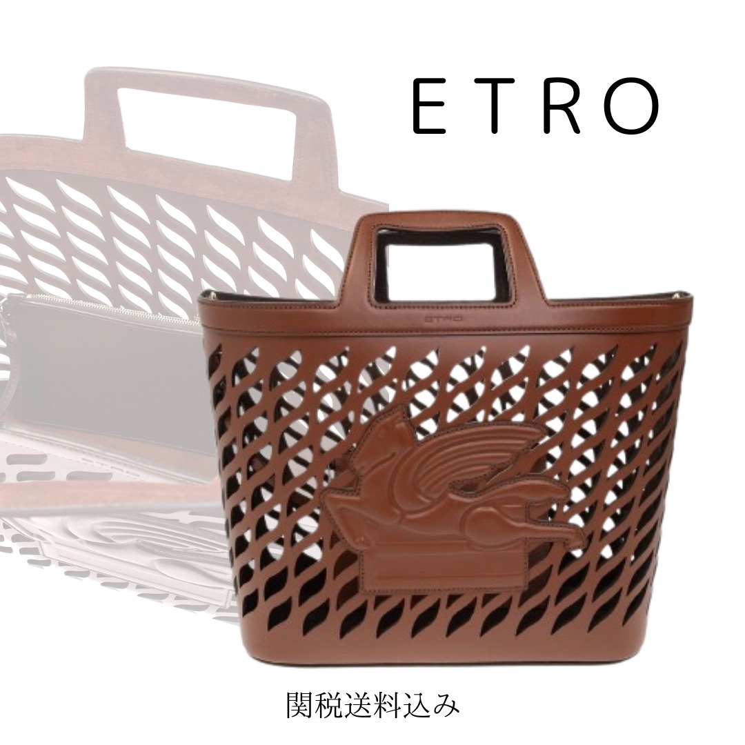 【ETRO】ミディアム ペガソ カットアウト ディテール トート