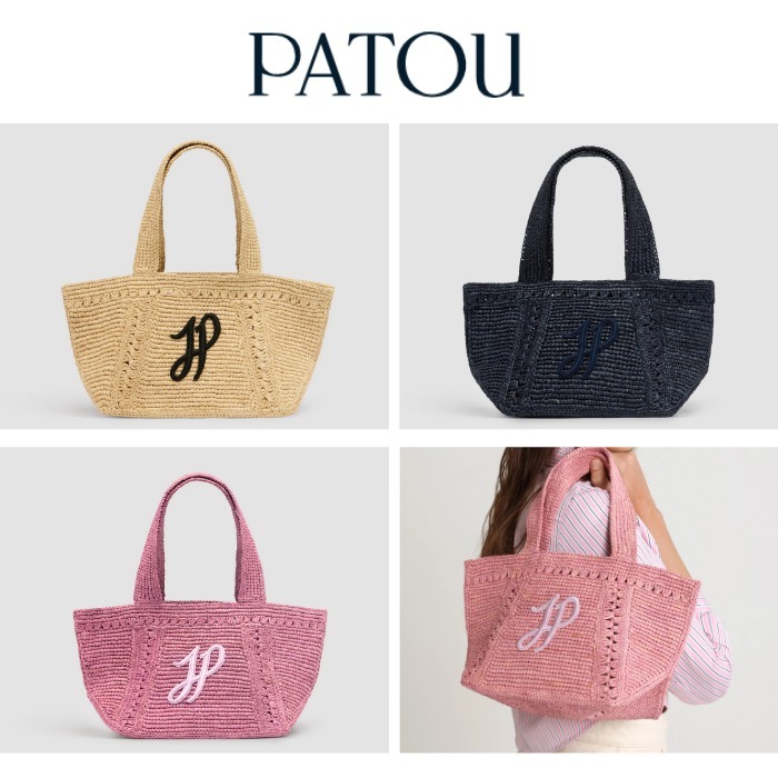 【PATOU】夏の定番！モノグラムトラペーズ ラフィアトートバッグ