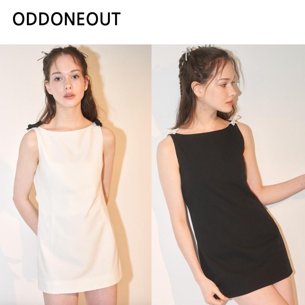 ★ODDONEOUT★RIBBON SLEEVELESS ONE PIECE