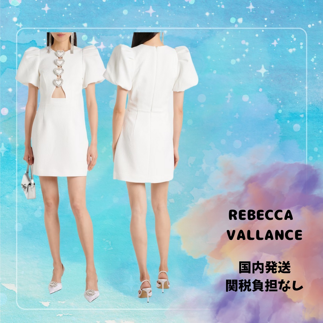 ◆REBECCAVALLANCE◆アリシアの装飾クレープミニドレス