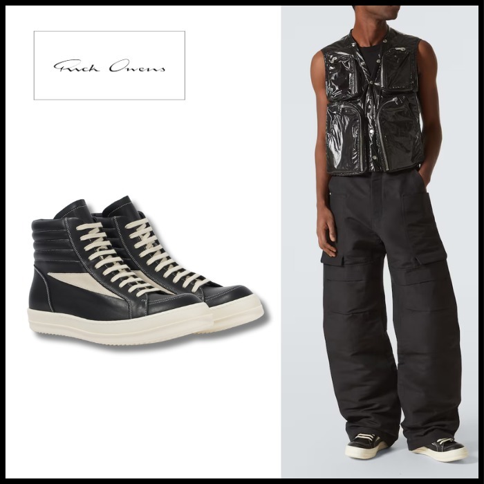 【Rick Owens】 ヴィンテージ スニークス ハイ レザースニーカー
