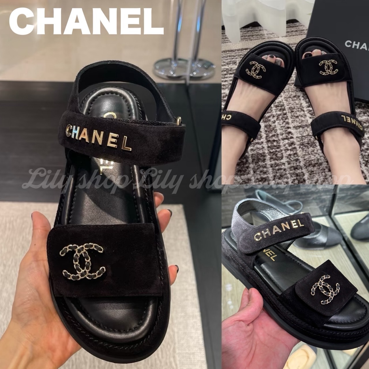 ロゴで映える足元【CHANEL】サンダル