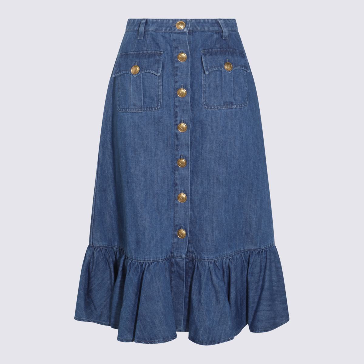 【関税＆送料込み】Valentino Garavani Blue Denim Cotton Ski