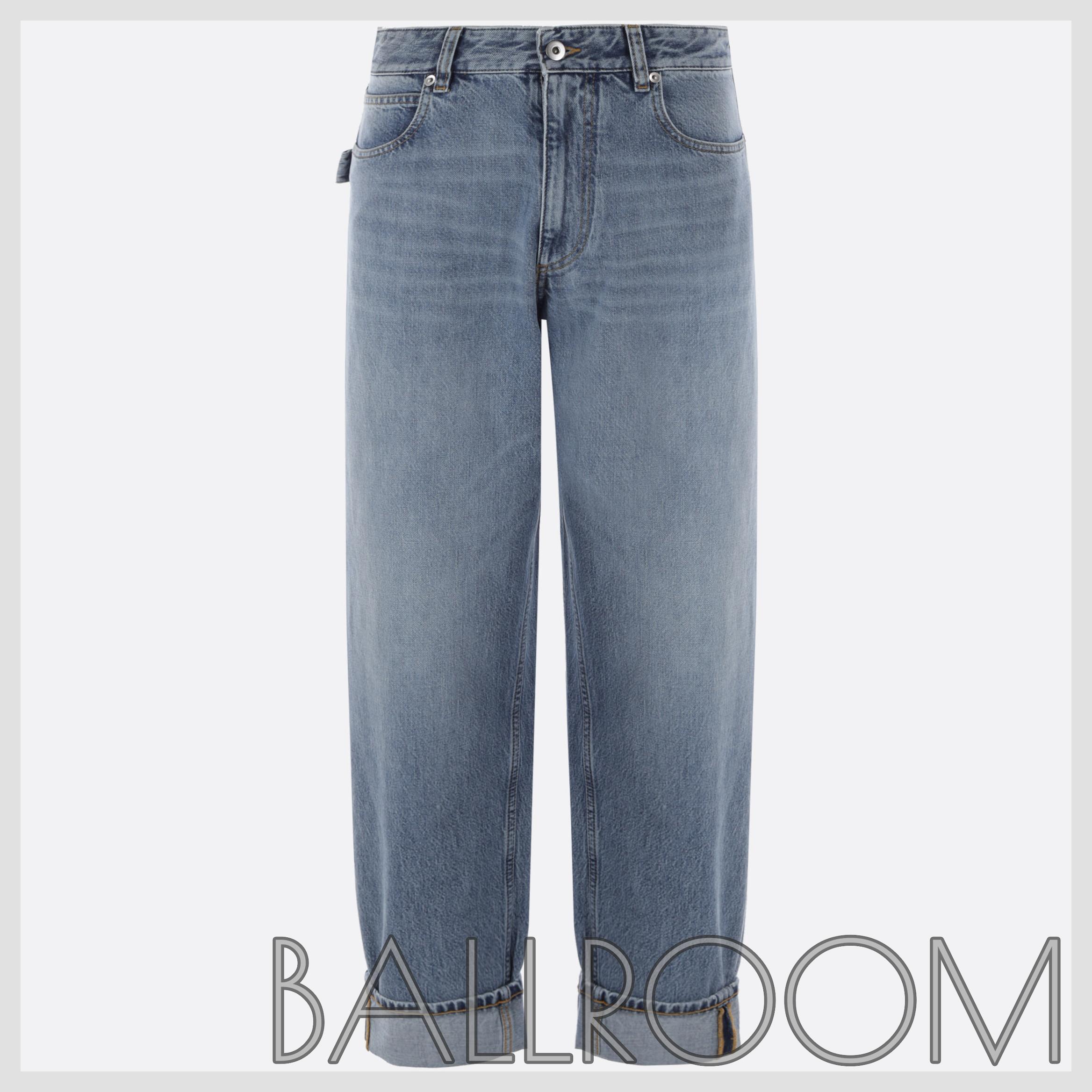 デニム・ジーパン BOTTEGA VENETA DENIM CROPPED BAGGY-FIT JEANS