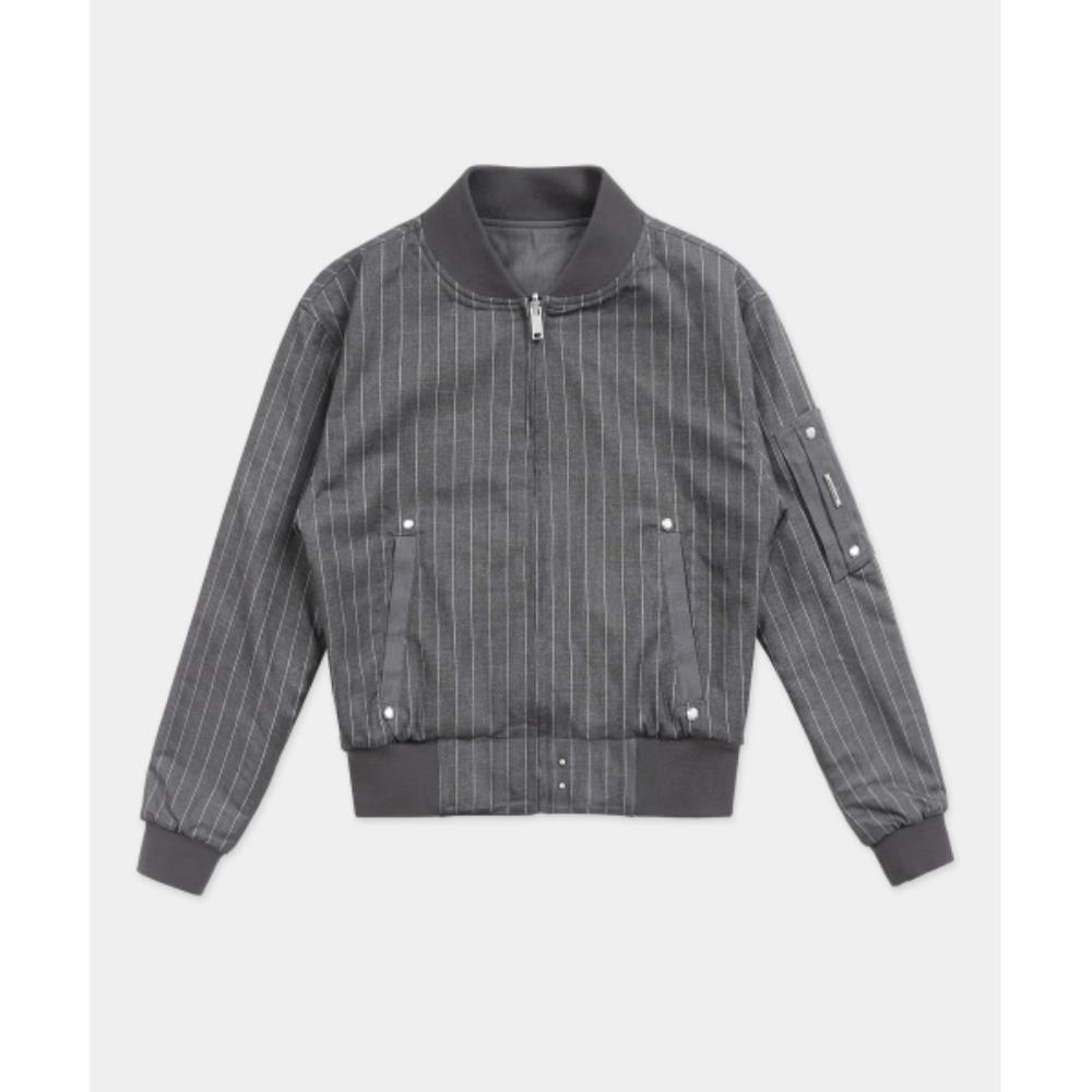 ◆BADBLOOD◆ Proto Gabardine Reversible MA1 Jacket Stripe Ch