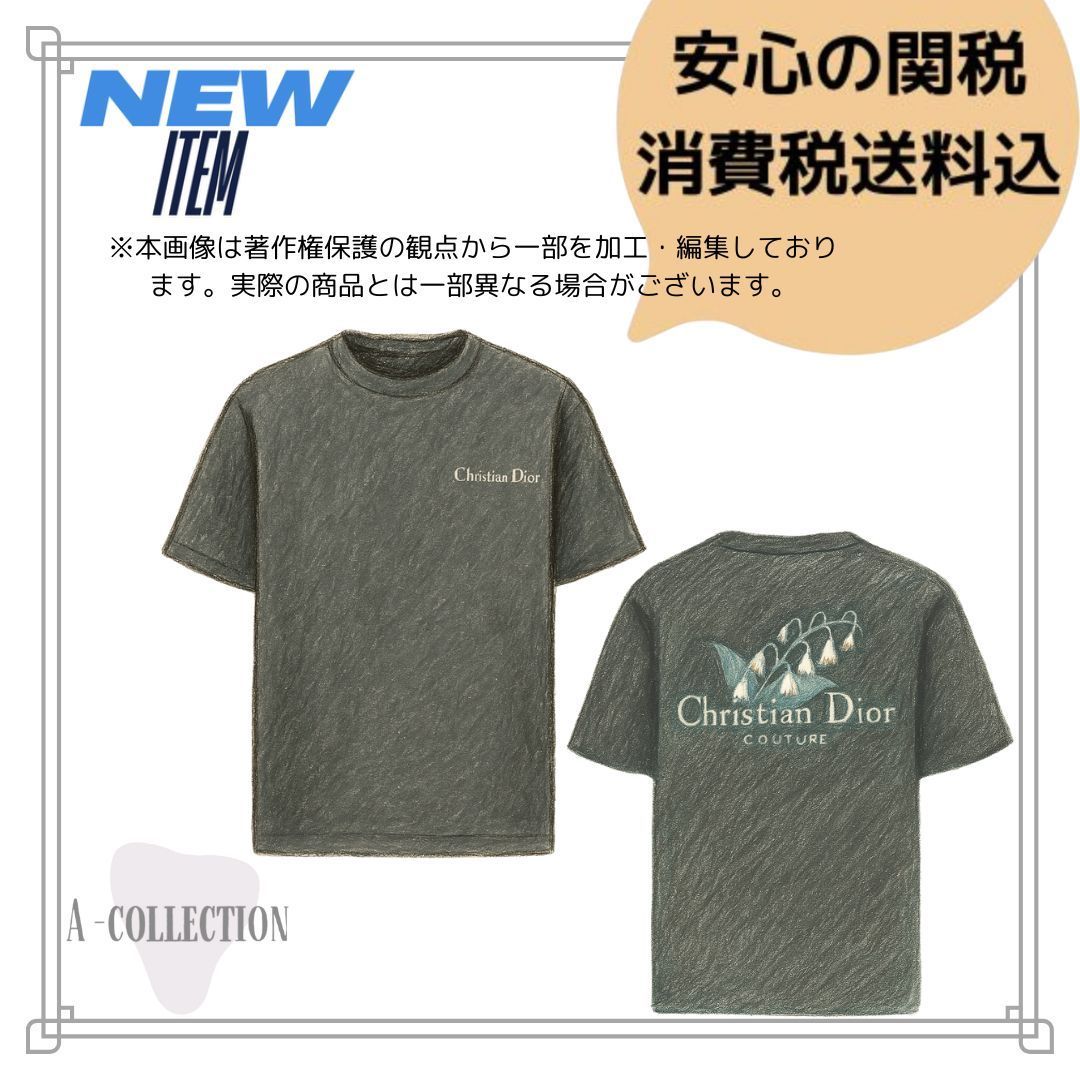 国内発送 DIOR Tシャツ D-Stripes 半袖 ストライプ ボーダー