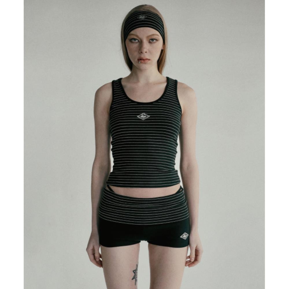 ◆BADBLOOD◆ Beyond Soft Tank 3 Stripe Black w-tnk25-006
