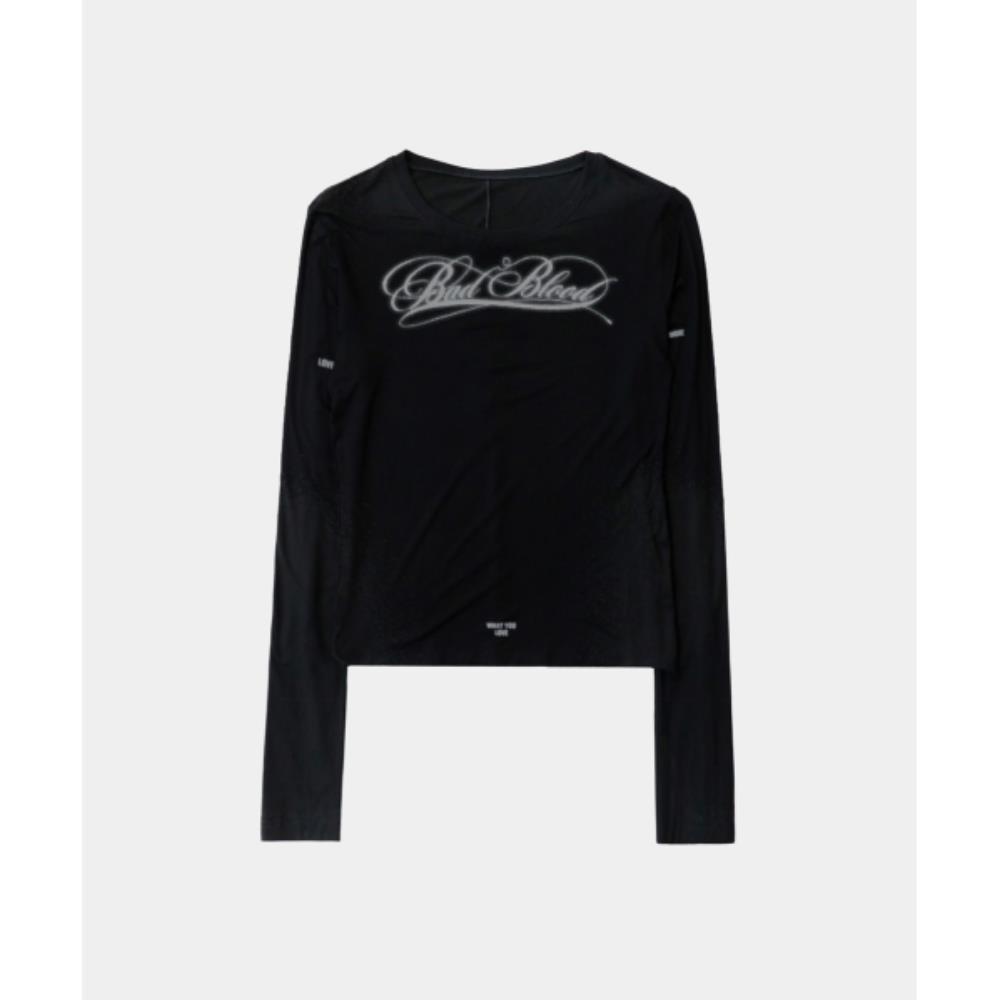 ◆BADBLOOD◆ Dark Classic Scoop Neck Long Sleeve Black w-tee