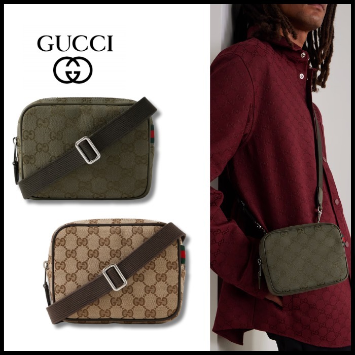 【GUCCI】 モノグラム キャンバス メッセンジャーバッグ