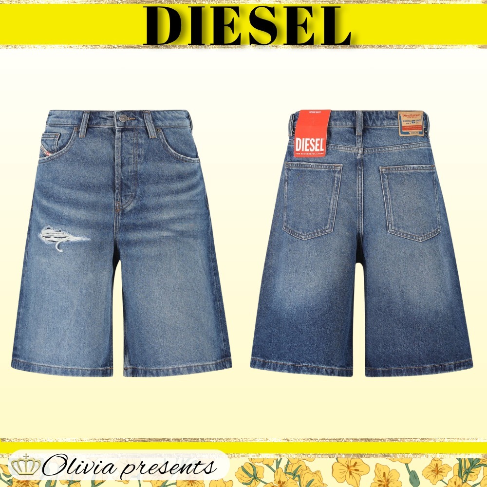 DIESEL>>デサイアショート リップドデニムショーツ
