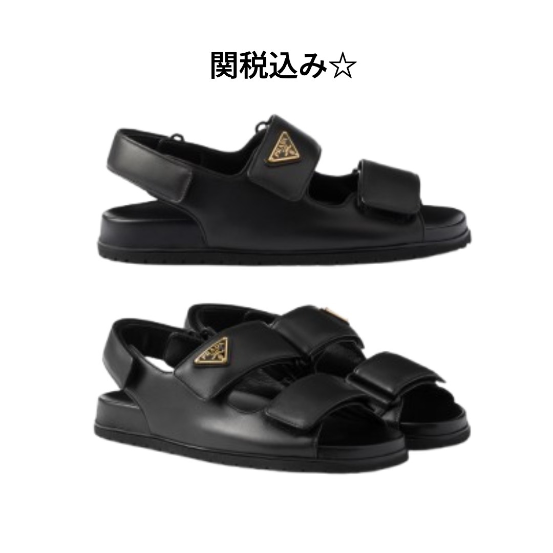 VIP☆関税・送料込み【PRADA】ナッパレザー サンダル