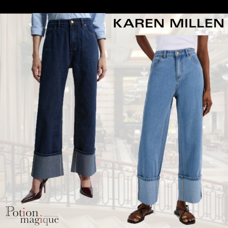 ★Karen Millen★ ストレートレッグターンアップヘムジーンズ