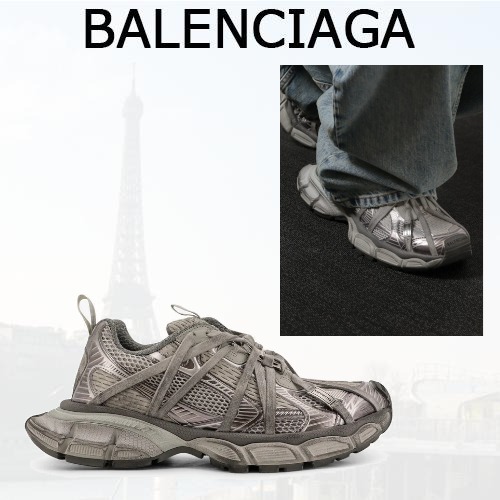 BALENCIAGA バレンシアガ メンズ 3XL ロゴ メッシュ スニーカー