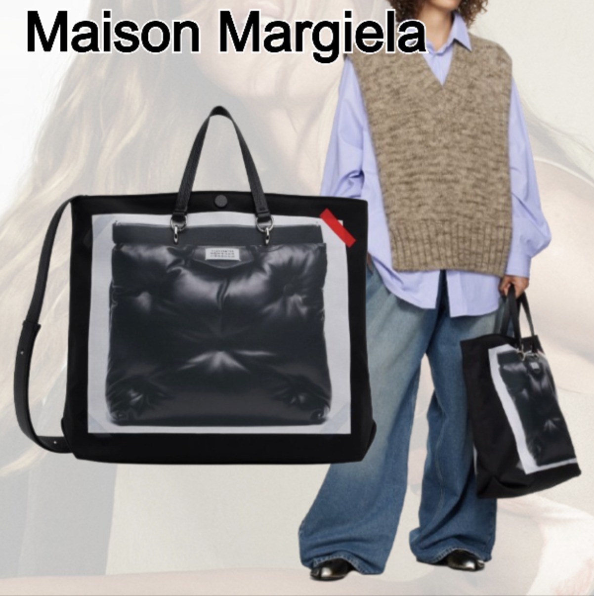 【MAISON MARGIELA】Trompe L'oeil Glam Slam トート