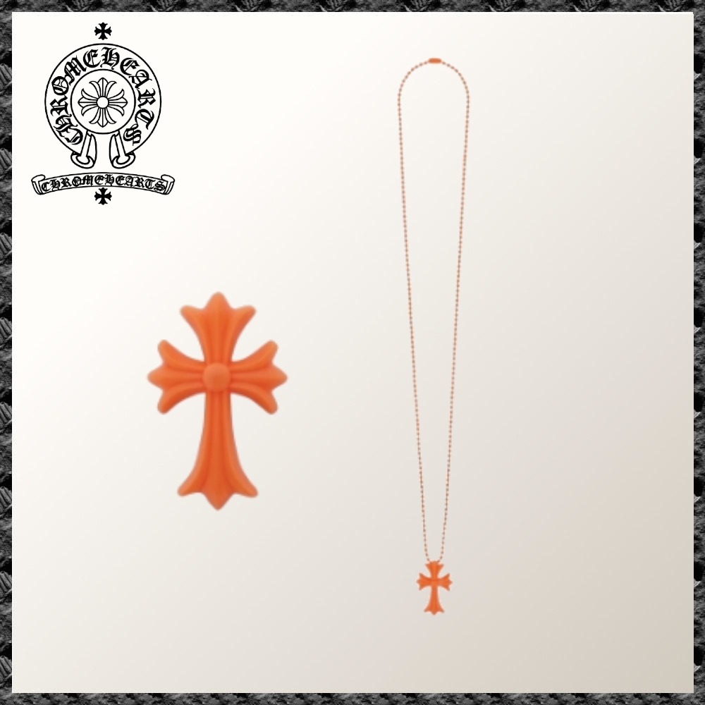 入手困難◆CHROME HEARTS◆Silichrome CH Cross Pendant Orange