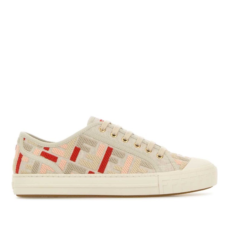 スニーカー FENDI Embroidered canvas Domino sneakers (8E8325ARIV F1SZE)