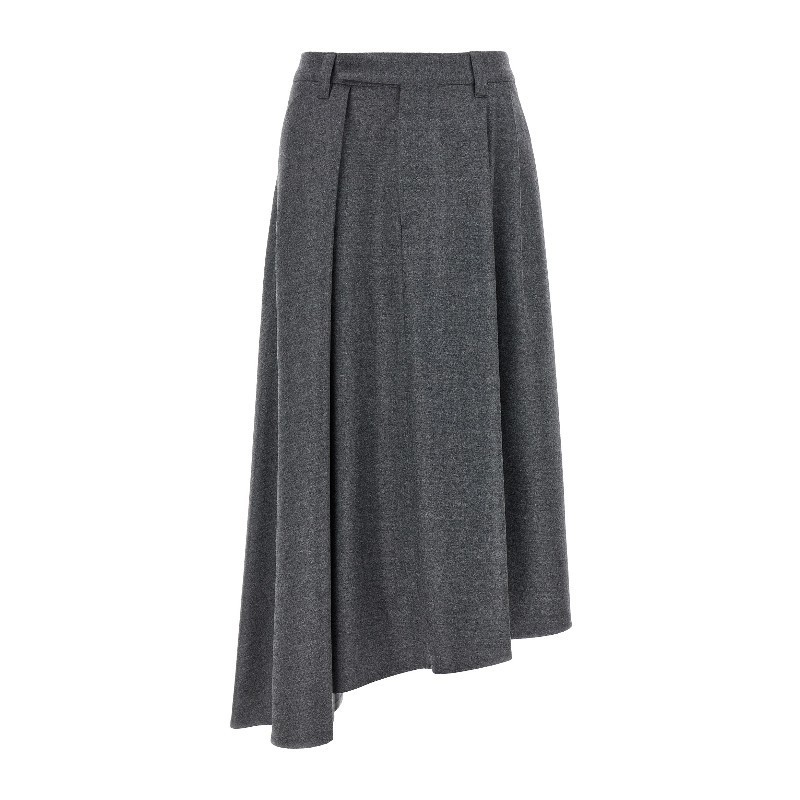 スカート BRUNELLO CUCINELLI Asymmetrical wool skirt