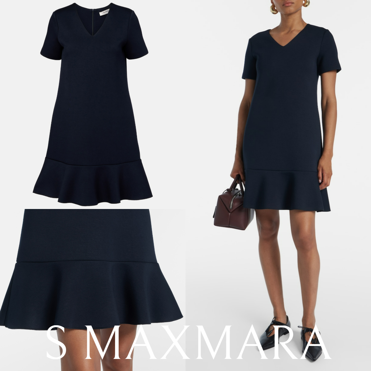 *S MAXMARA*ヴェローチェ ジャージー ワンピース Veloce フレア