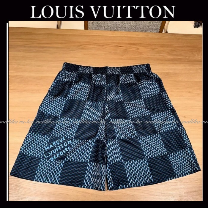 お洒落なダミエ柄☆【LOUIS VUITTON】シルクパンツ