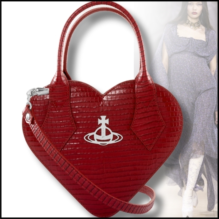 【Vivienne Westwood 】Josephine クロコ型押しハートバッグ