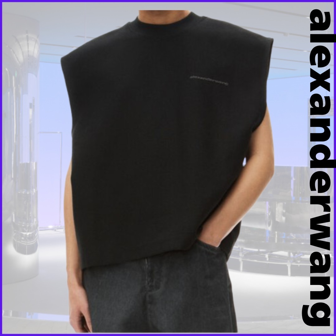 AlexanderWang 綿製のロゴ入りマッスルタンクトップ