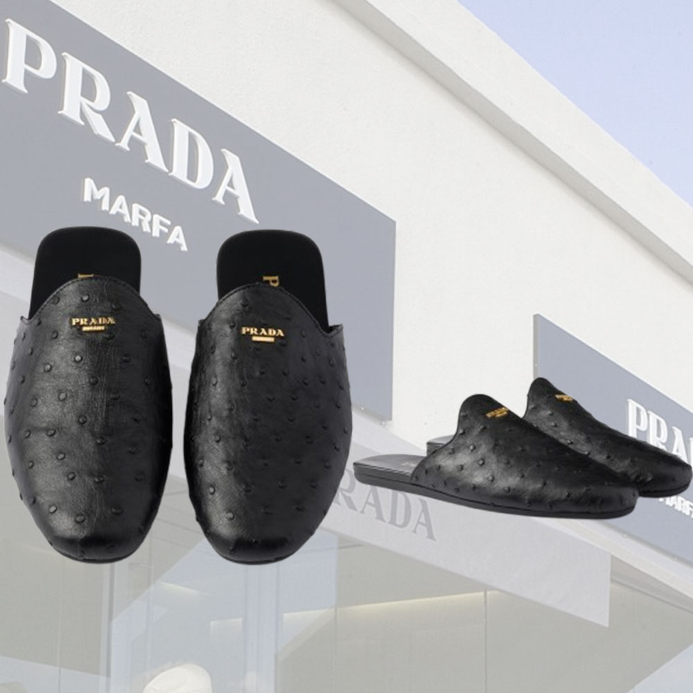 【PRADA】ダチョウ革ミュール