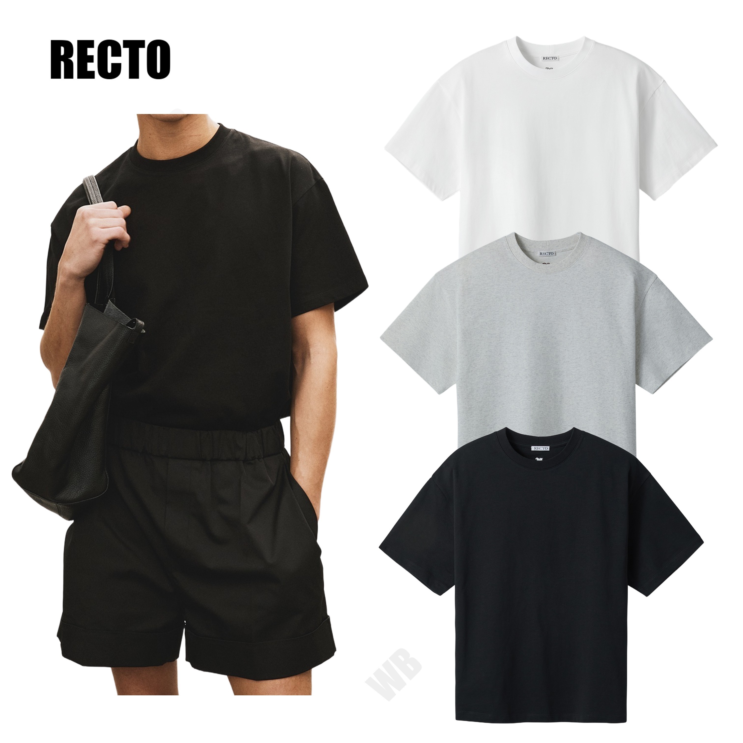 [RECTO] ROUND NECK COTTON T-SHIRT ☆関税込☆