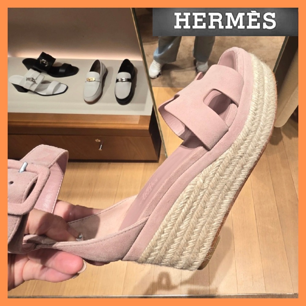 身長盛れる♪【HERMES】エスパドリーユ エルダ Hカット サンダル