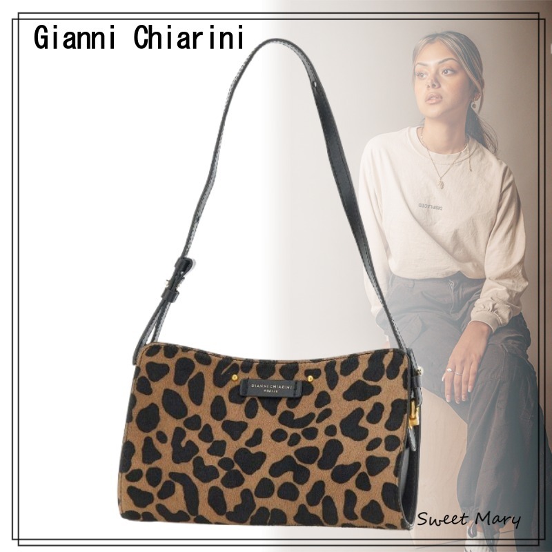 Gianni Chiarini☆Logo Patch レオパード バッグ♪【送料込】