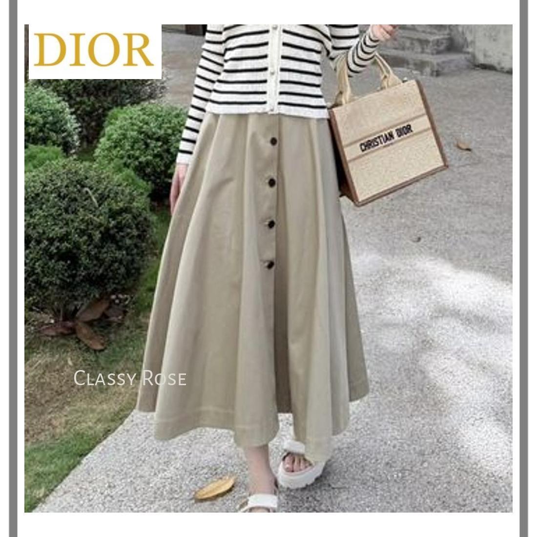 【上品な可愛さ★DIOR】国内発送 Dioriviera ミディスカート