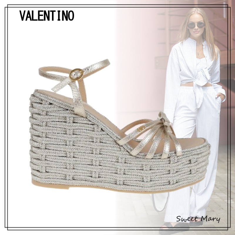 VALENTINO☆VLogo Signature オープントゥ サンダル♪送料込