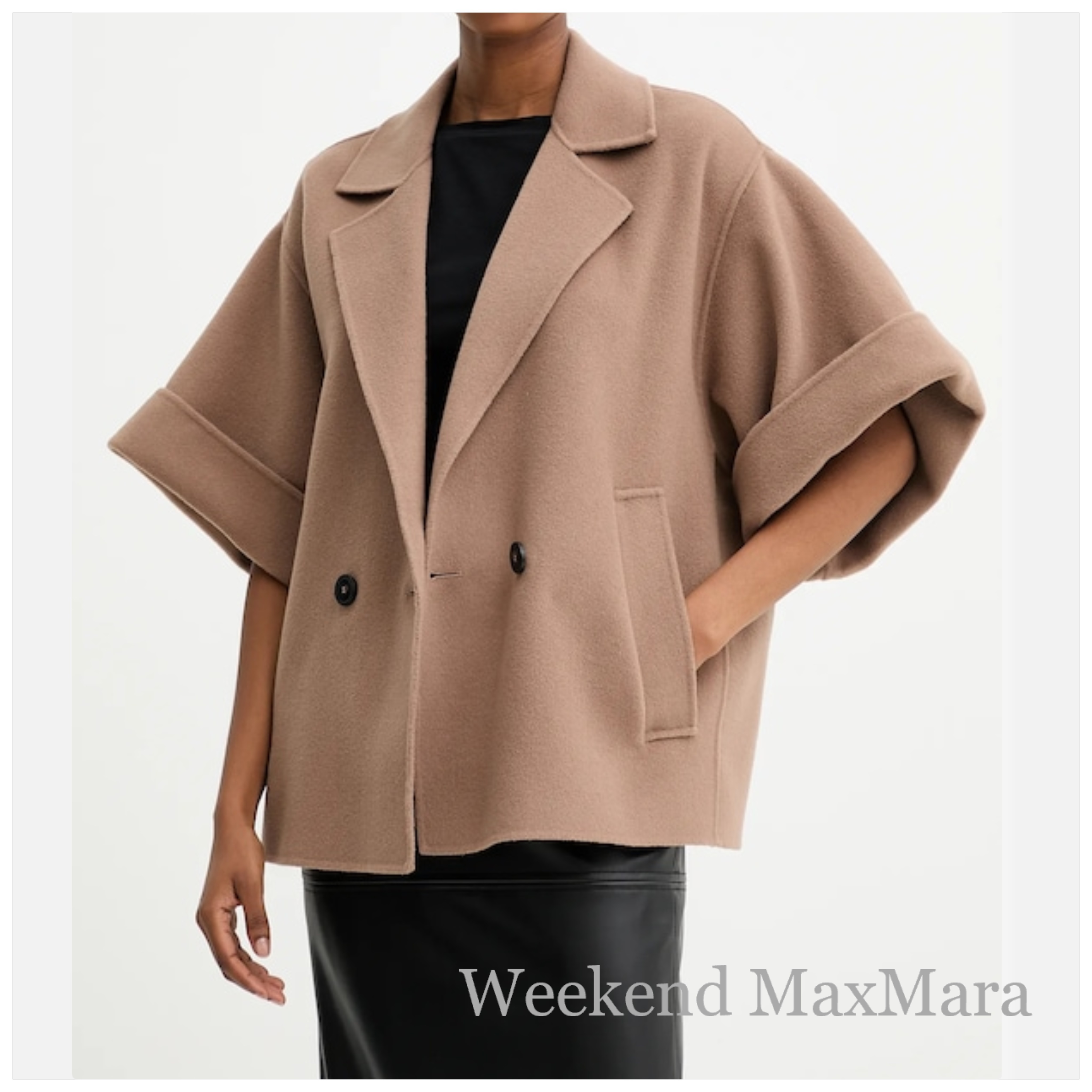 Weekend Max Mara ペラ ピュア ウール ダブルフェイス コート