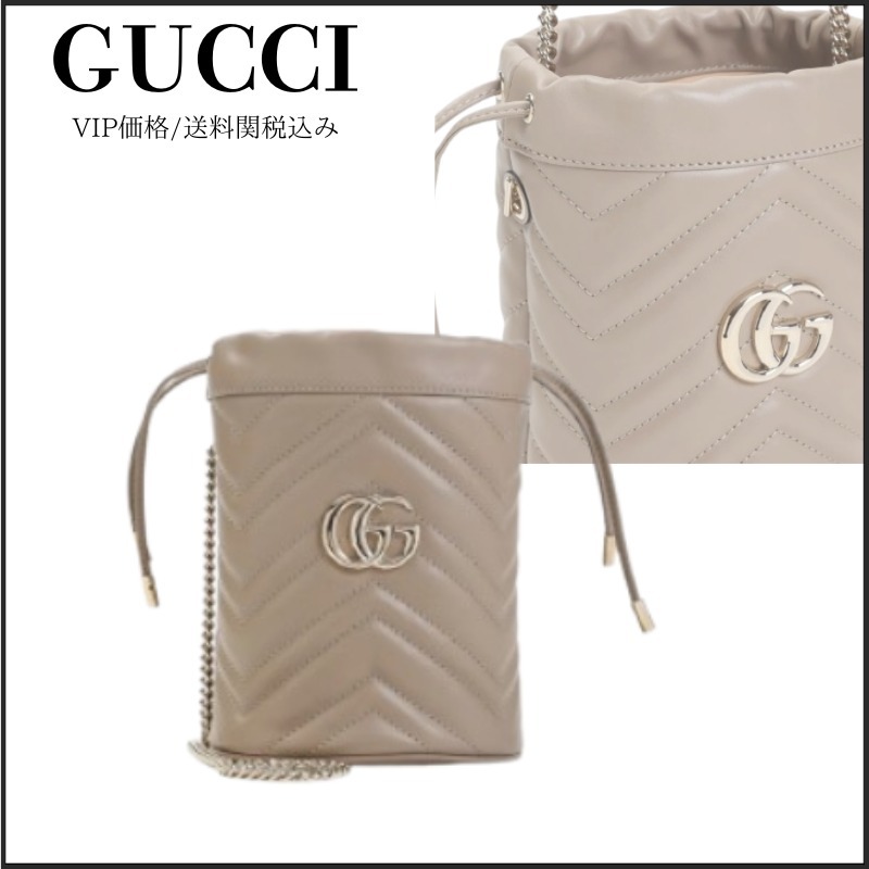 国内発送送関込【GUCCI】 マトラッセ レザー ポーチ