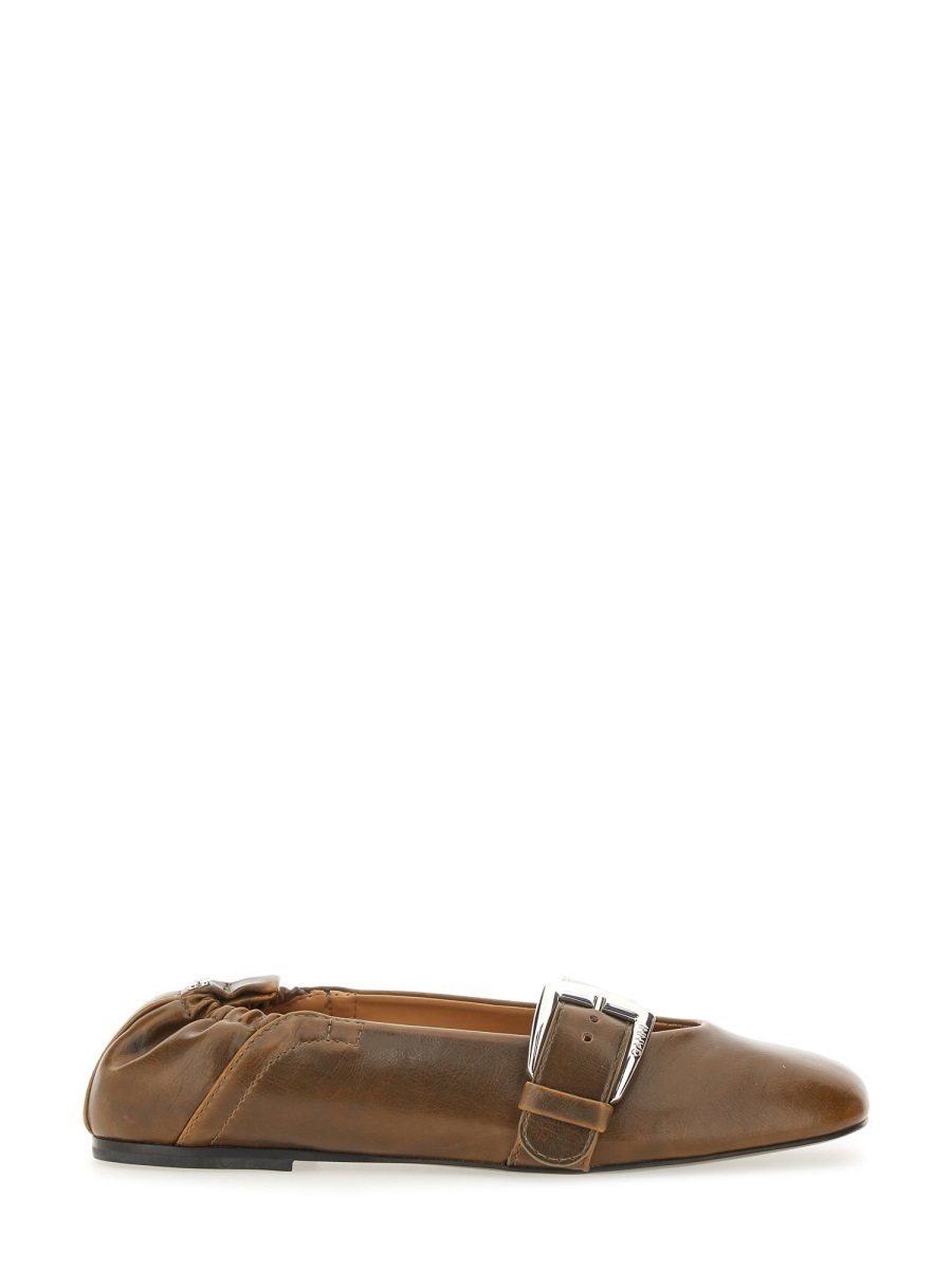 【関税&送料込】Ganni Ballerina With Buckle Strap